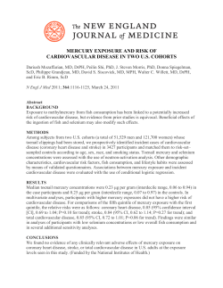 Mercury Exposure and Risk of Cardiovascular Disease in Two US