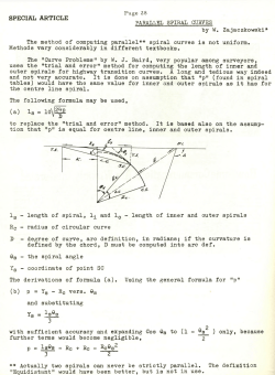 Parallel Spiral Curves - Krcmar Surveyors Ltd.
