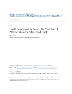 Credit Reform and the States: The Vital Role of Attorneys General
