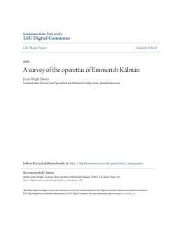 A survey of the operettas of Emmerich K&aacute;lm&aacute;n
