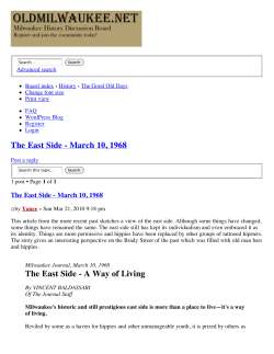 The East Side &ndash; A Way of Living &ndash; Milwaukee Journal