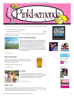 20 Ways to Burn 200 Calories