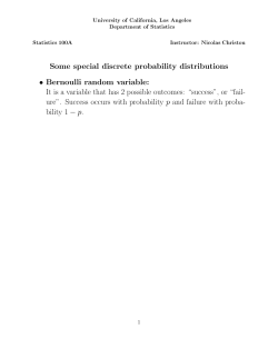 9. Discrete probability distributions.