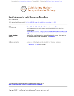 Model Answers to Lipid Membrane Questions - MPI