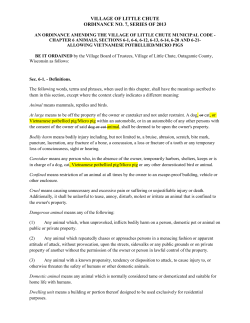 Ordinance No. 7 - Village of Little Chute