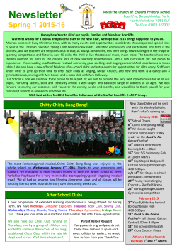 Newsletter Spring 1 2015-16