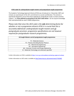Please note that since the JACS code is the sole determining factor