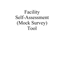 Facility Self-Assessment (Mock Survey) Tool