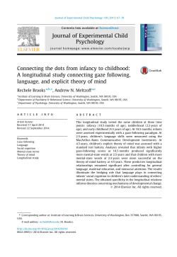 Connecting the dots from infancy to childhood: A longitudinal study