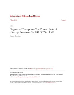 Degrees of Corruption - Chicago Unbound