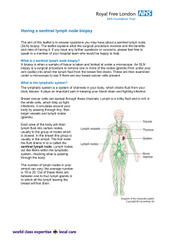 Sentinel lymph node biopsy