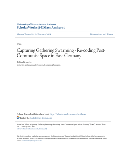 Re-coding Post-Communist Space in East Germany