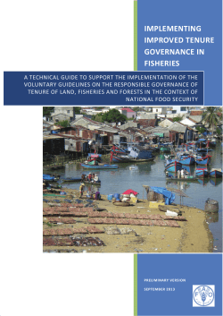 Implementing improved governance of tenure in fisheries