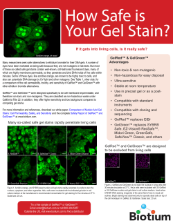 How Safe is Your Gel Stain?