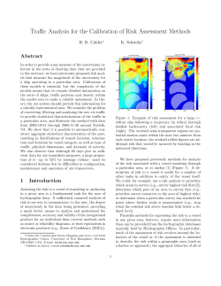 Traffic Analysis for the Calibration of Risk Assessment Methods