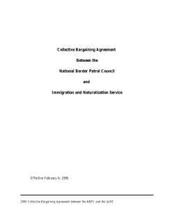 Collective Bargaining Agreement Between the National Border