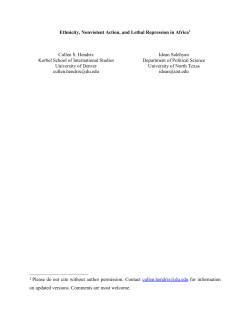 Ethnicity, Nonviolent Action, and Lethal Repression in Africa