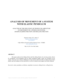 Analysis of movement of a system with elastic pendulum