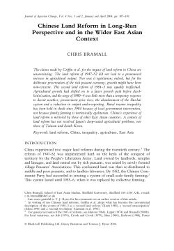 Chinese Land Reform in Long-Run Perspective and in the Wider
