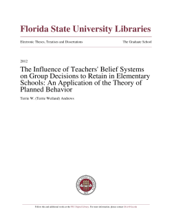 The Influence Of Teachers` Belief Systems On Group