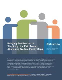 Bringing Families Out of `Cap` - Berkeley Law