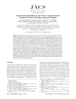 Cobalt Particle Size Effects in the Fischer