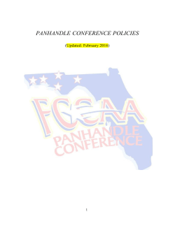 panhandle conference policies