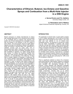 Characteristics of Ethanol, Butanol, Iso