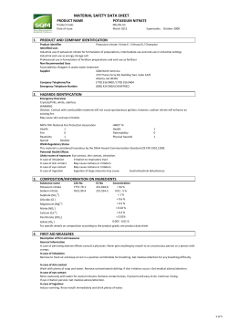 Potassium Nitrate MSDS