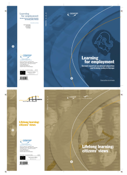 Lifelong learning: citizens` views - European Commission