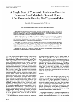 A Single Bout of Concentric Resistance Exercise Increases Basal