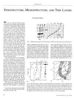 FINESTRUCTURE, MICROSTRUCTURE, AND THIN LAYERS