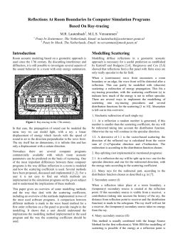 Reflections at Room Boundaries in Simulation Programs