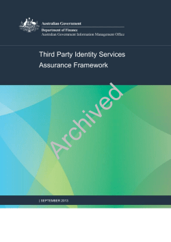 Third Party Identity Services Assurance Framework