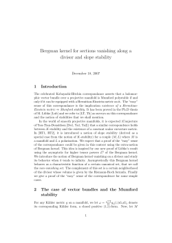 Bergman kernel for sections vanishing along a divisor and slope