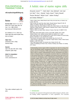 A holistic view of marine regime shifts