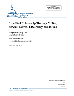 Current Law, Policy, and Issues - Homeland Security Digital Library
