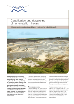 Classification and dewatering of non-metallic minerals