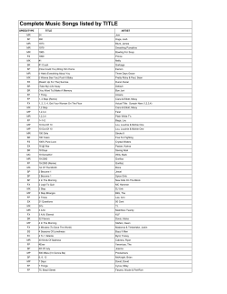 complete music song list