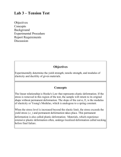 Lab 3 &ndash; Tension Test