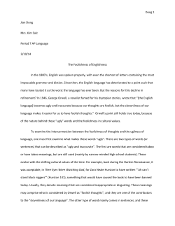 11th Grade English Paper