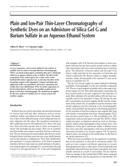 Plain and Ion-Pair Thin-Layer Chromatography of Synthetic Dyes on