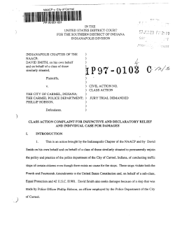 NAACP v. City of Carmel - Complaint