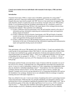 Casual conversations between individuals with traumatic brain