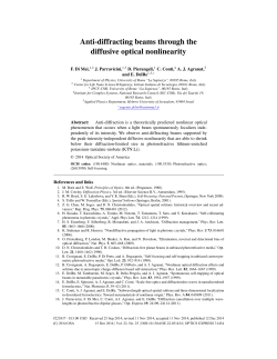 Anti-diffracting beams through the diffusive optical