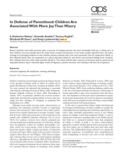 In Defense of Parenthood: Children Are