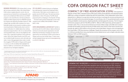 COFA OREGON FACT SHEET