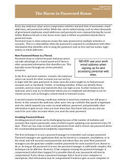 The Harm in Password Reuse