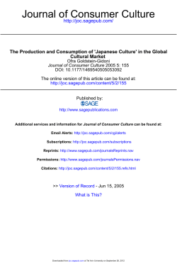 Journal of Consumer Culture