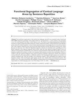 Functional segregation of cortical language areas by sentence